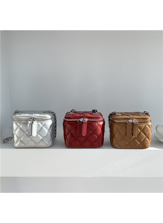 Korean Bag Female Niche Single Shoulder Crossbody Bag Diamond Lattice Chain Bag Advanced Envelope Fashion Mini Box Bag