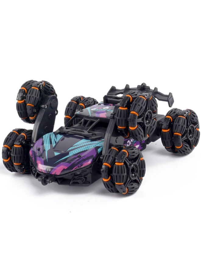 Children's Six-wheel Swing Arm High-speed Drift Off-road Vehicle Six-drive Special Deformation Spray Climbing Bucket Remote Control Car Toy-Color:Orange Eight Wheel Spray Handle Gesture-Proportion:Single Power-with Remote Control Battery Charging Line Screwdriver