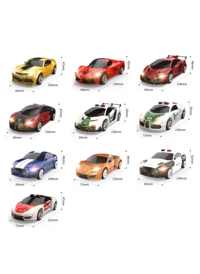 BKK Deformation Car Alloy Toy Diamond Robot 1:32 Alloy Police Car Model Children Toy Car Wholesale-Color:1:32 Alloy Deformation Car Model [English]]
