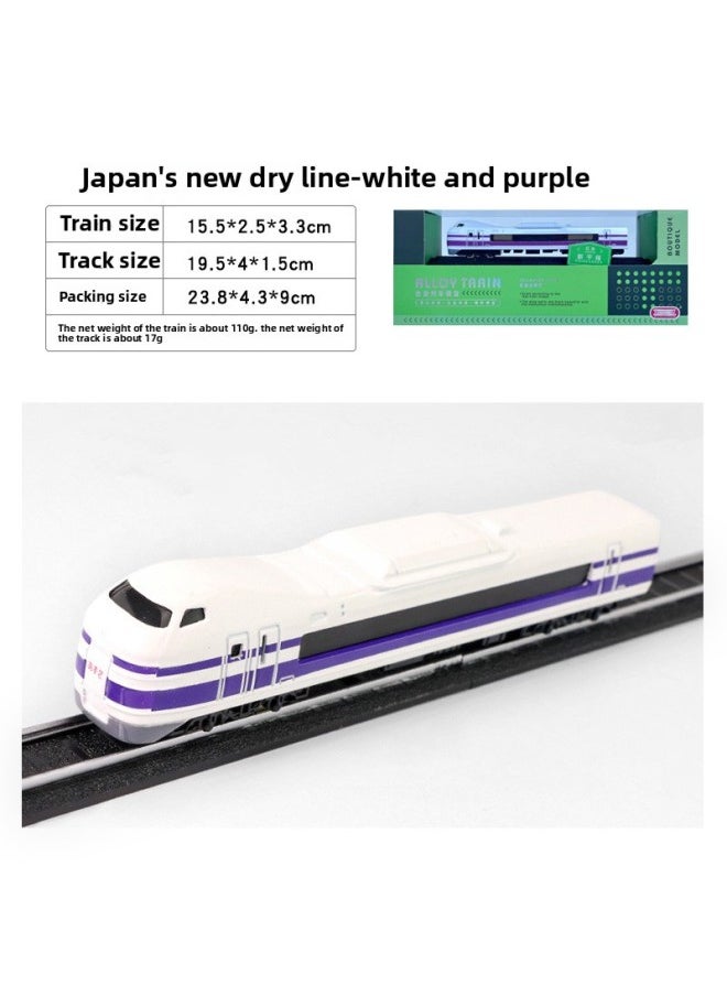 Alloy Retro Green Leather Locomotive High-speed Rail Model Harmony Simulation Subway Steam Engine Locomotive High-speed Rail Train-Color:Japan Shinkansen