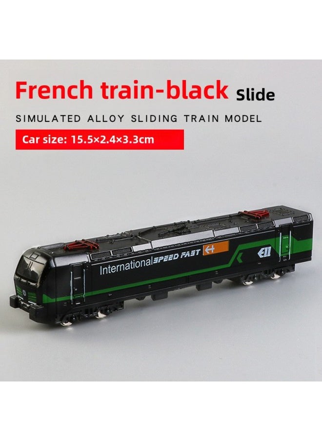 Alloy Retro Green Leather Locomotive High-speed Rail Model Harmony Simulation Subway Steam Engine Locomotive High-speed Rail Train-Color:Japan Shinkansen