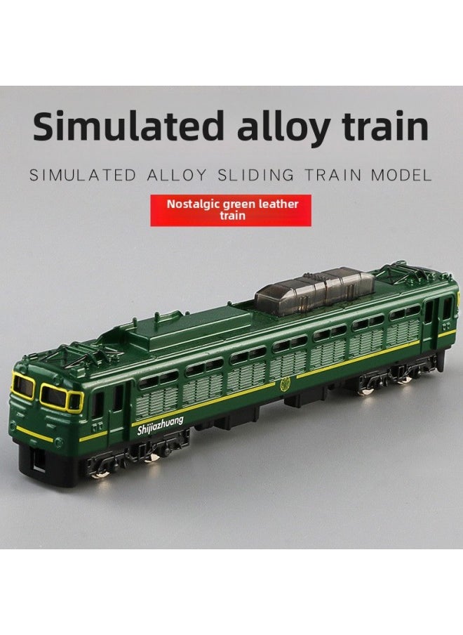 Alloy Retro Green Leather Locomotive High-speed Rail Model Harmony Simulation Subway Steam Engine Locomotive High-speed Rail Train-Color:Japan Shinkansen
