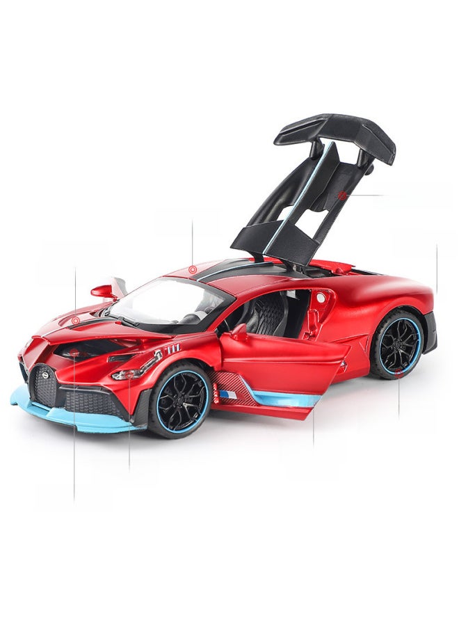 Boxed Austrian Simulation Bugatti DIVO Alloy Car Model Children 1:32 Toy Car Pull-back Car-Color:Dumb Green