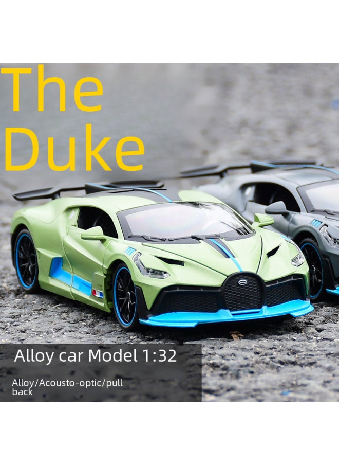 Boxed Austrian Simulation Bugatti DIVO Alloy Car Model Children 1:32 Toy Car Pull-back Car-Color:Dumb Green