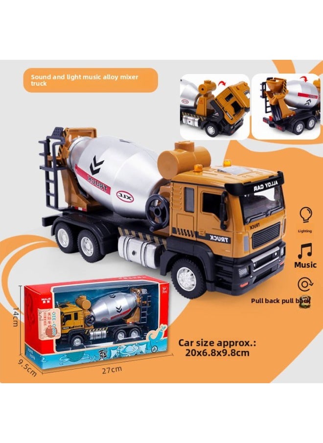 Children's Alloy Huili Toy Car Sound And Light Music Mixer Can Drive More Door Ambulance Boy Gift-Color:MJ-002 Sound And Light Music Alloy Mixer