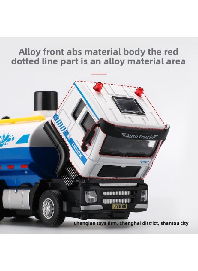 Jiaye 1:50 Sprinkler Model Road Cleaning Car Urban Greening Sprinkler Car Spray Boy Toy Car-Color:1:50 Water Tank Fire Truck-Boxed