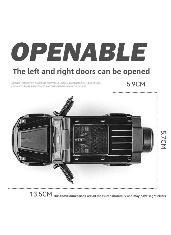 Boxed Jiaye Simulation 1:36 Rafah G800 Alloy Off-road Model Huili Acousto-optic Children's Toys Wholesale-Color:rafa Convertible Black