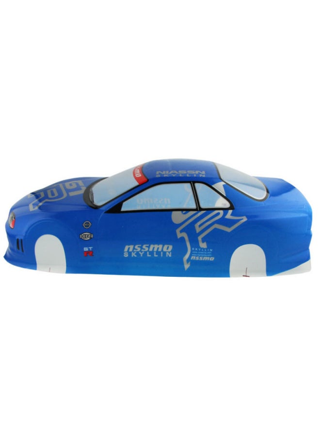 Simulation Racing Toy Accessories PVC Silk Screen Car Shell Model DIY Off-road Vehicle 1:10 Remote Control Racing Model-Color:1/10 GTR-Blue