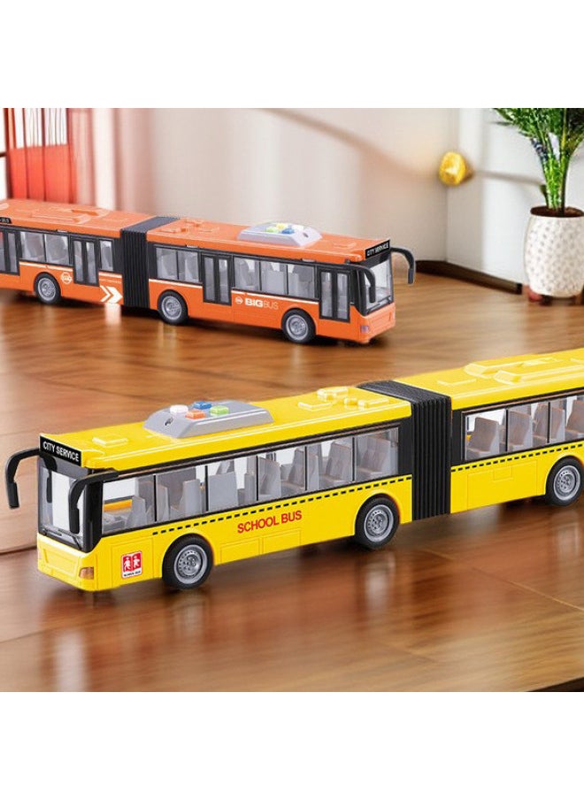 Artistic Car Play Large Open-door Bus Toy Car Double Bus Bus Model Toy Sound And Light Story-Color:912b Double Layer Bus ★ Blue