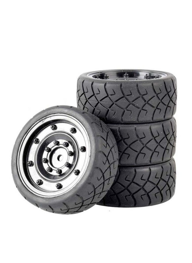 RC Model Car 1: 10 Flat Running Tire TT01 Tian Gong TT02 Wear-resistant Street Racing Road Tire Rubber Soft Tire-Color:Can Be Matched With A Wheel Hub, Note Style Color