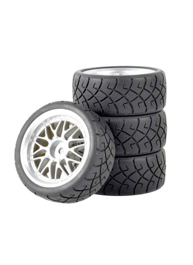 RC Model Car 1: 10 Flat Running Tire TT01 Tian Gong TT02 Wear-resistant Street Racing Road Tire Rubber Soft Tire-Color:Can Be Matched With A Wheel Hub, Note Style Color