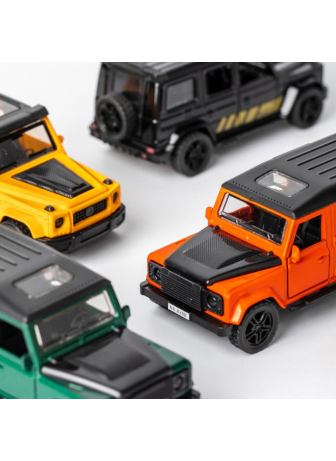 [Boxed] Children's Alloy Car Model Off-road Car Boy Toy Car Cake Decoration Wholesale-Color:Black Gold [four Doors]