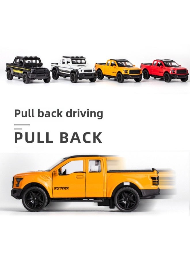 [Boxed] Children's Alloy Car Model Off-road Car Boy Toy Car Cake Decoration Wholesale-Color:Black Gold [four Doors]
