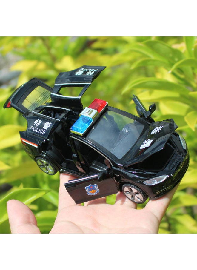 Eating Chicken With Tesla Model3X Alloy Car Model Peace Elite Toy Car Gull Wing Door Children-Color:1:32cybertruck Silver