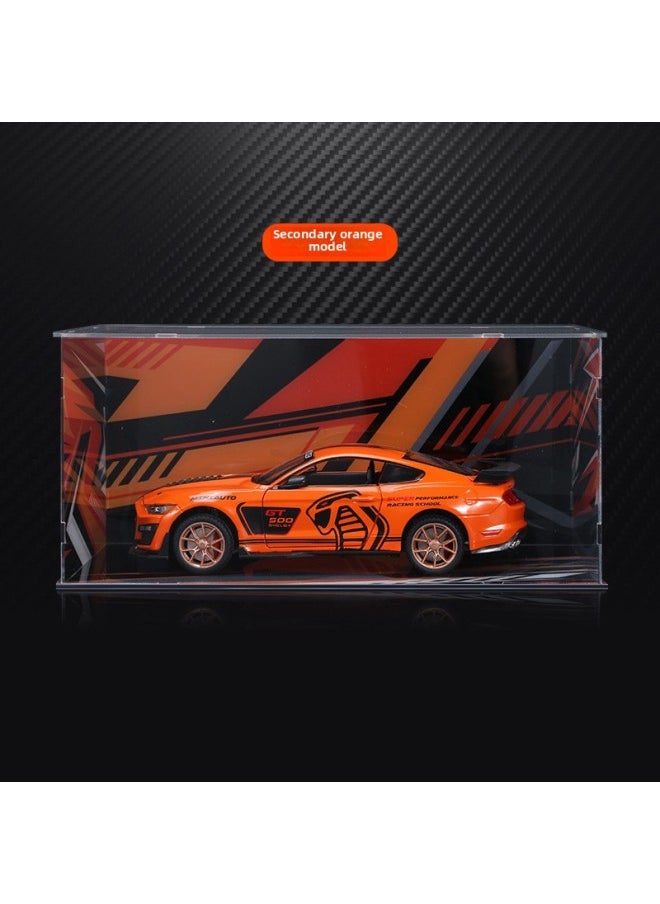1:24 Acrylic Car Garage Assembled Simulation Car Parking Space Model Storage Hidden Ornaments Parking Lot-Color:Secondary Dimension Orange (excluding Car)