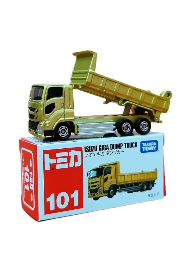 Genuine Multi-card Alloy Car Simulation Nissan Model Ornaments Car Boy Toy Car Collection Gift Car Model-Color:No. 101-Isuzu Transport Dump Truck-Green