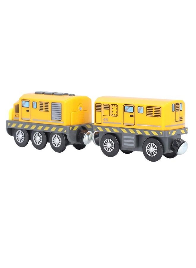 Battery Operated Action Locomotive Train Powerful Sound Lights Motorized Engines Trains for Kids Boys Girls Yellow Traction
