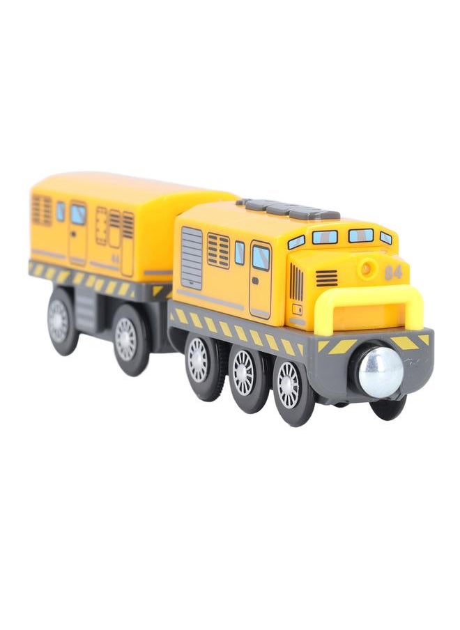 Battery Operated Action Locomotive Train Powerful Sound Lights Motorized Engines Trains for Kids Boys Girls Yellow Traction
