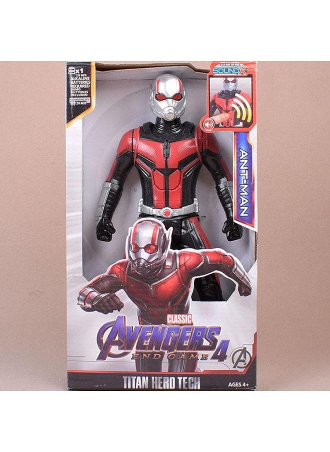 Sound And Light Version Of The Avengers League Movable Iron Man Hulk Captain America Hand Doll Ornaments Model Toy-Color:Ant Man
