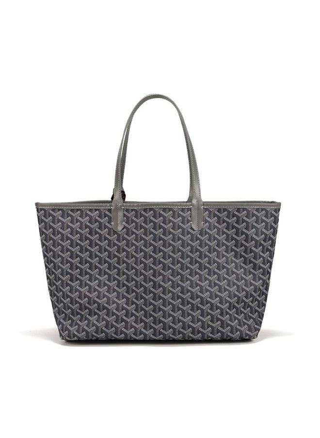 Printed Shopper Tote Grey Pony Pendants Random