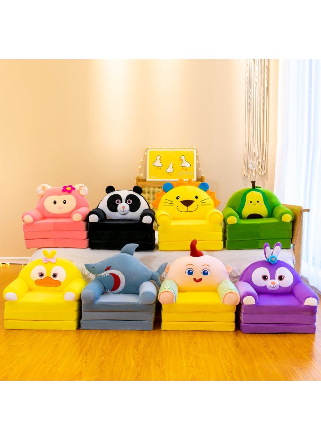 Manufacturers Children's Cartoon Folding Sofa Children's Seat Plush Toys Sofa Children's Gift Toys-Color:Avocado-Height:The Second Layer Is 50cm * 80cm Wide (excluding Cotton)