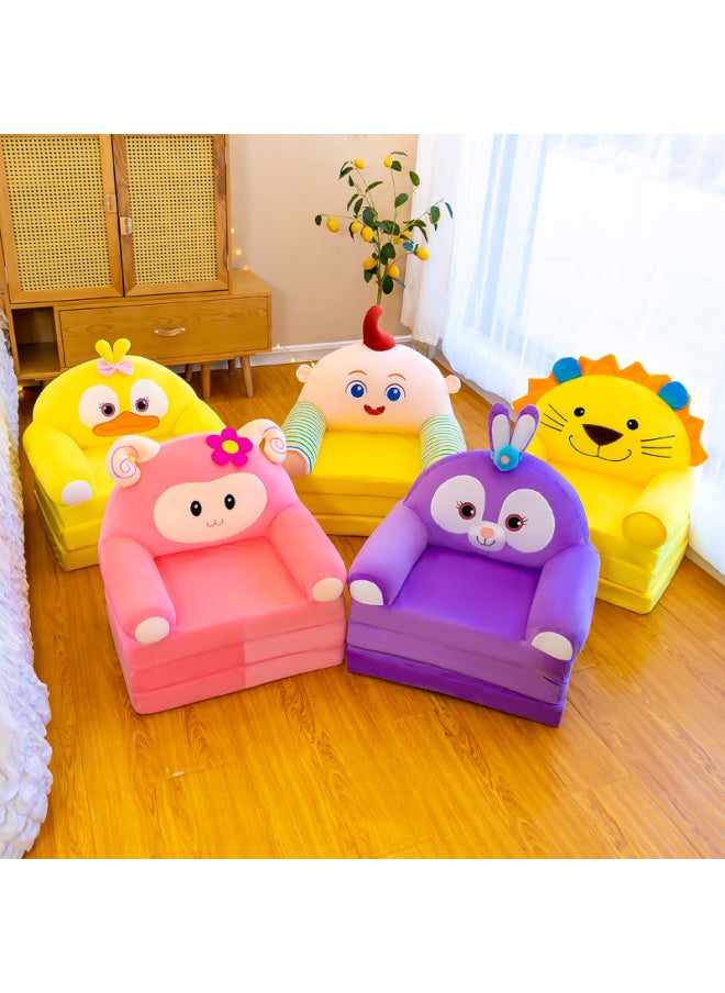 Manufacturers Children's Cartoon Folding Sofa Children's Seat Plush Toys Sofa Children's Gift Toys-Color:Avocado-Height:The Second Layer Is 50cm * 80cm Wide (excluding Cotton)