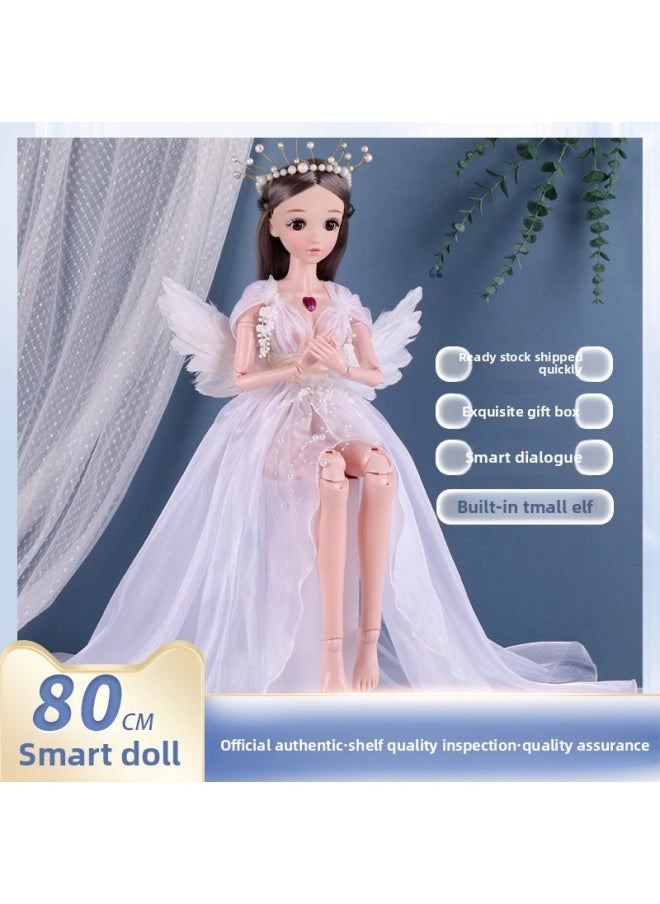 Processing Custom Cartoon Vinyl Doll Toy Set Color Box 80cm Doll Girl Toy Birthday Gift-Color:Yun Yao Bride-Height:80cm Doll-blink Version + Change Gift Bag (simple)