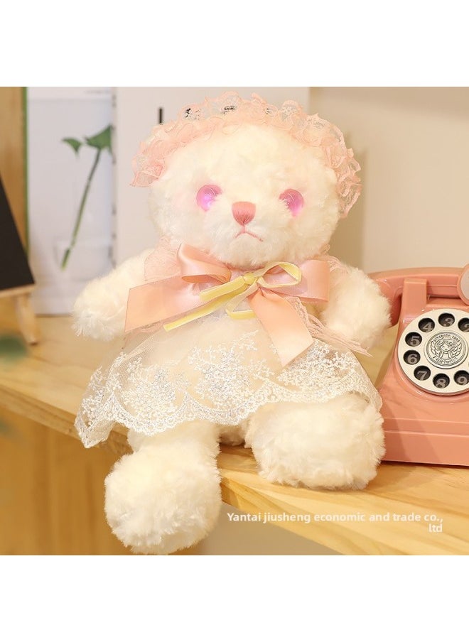 Lolita Bear Doll Sweet Doll Plush Toy Teddy Bear Doll Birthday Gift Girl Pillow-Color:Soft Cute Lolita Bear-Powder-Height:48cm
