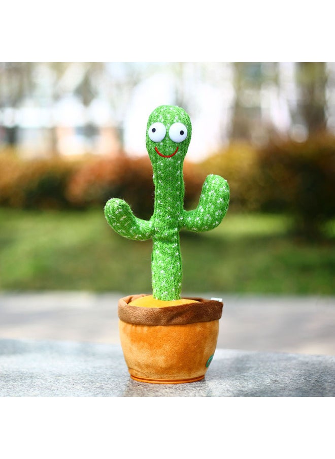 Internet Celebrity Singing And Dancing Cactus Same Style Talking Electric Children's Birthday Plush Toy-Color:OPP Bag Packaging-Height:Yue Yu Rechargeable 120 Songs (singing + Learning To Speak + Recording)