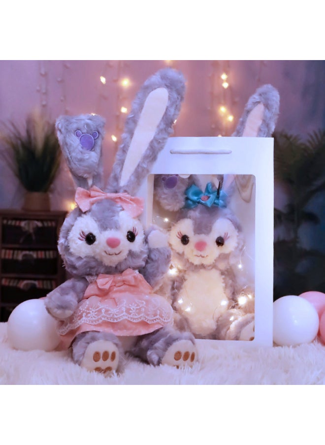 Super Cute Happy Bear Plush Toy Girl Birthday Gift Home Ornaments Car Pillow Collar Gift Wholesale-Color:Pink-Height:45cm【0.95kg】