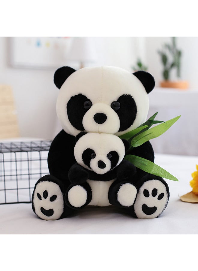 Cute Giant Panda Doll Simulation Mother And Child Panda Plush Toy Large Doll Pillow Children's Birthday Gift-Color:Mother And Child Panda-Height:30cm (0.65kg)
