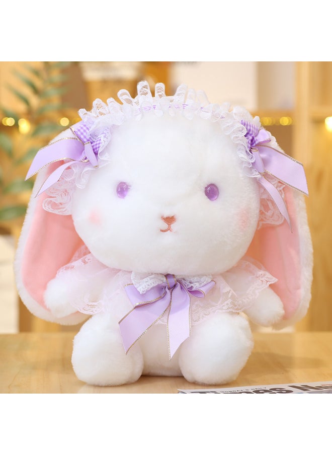 Lolita Bear Doll Sweet Doll Plush Toy Teddy Bear Doll Birthday Gift Girl Pillow-Color:Lolita Rabbit Purple-Height:48cm