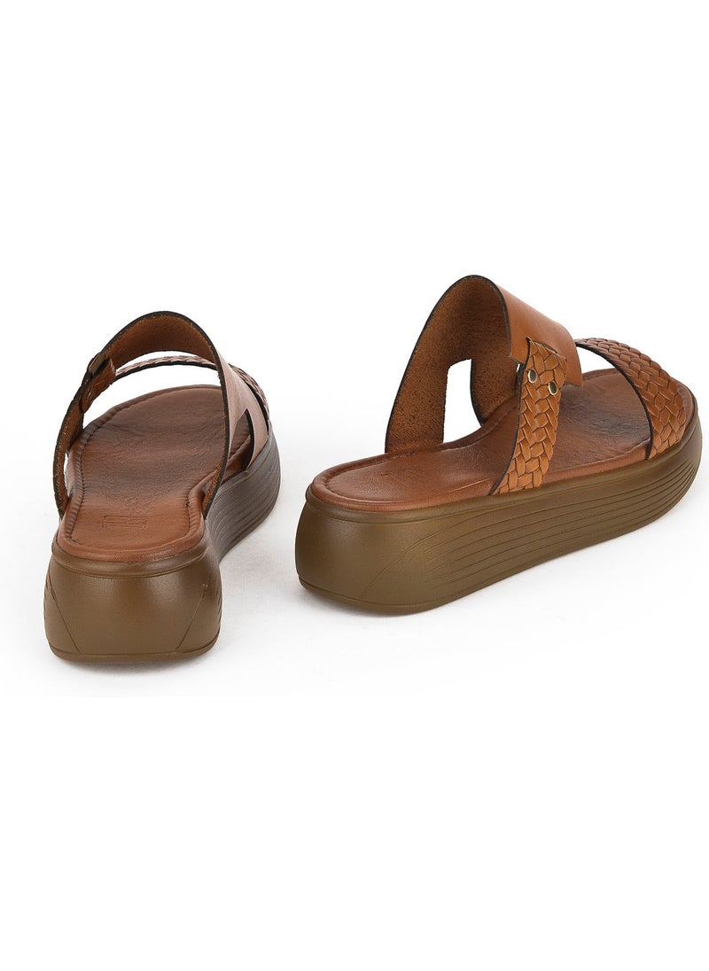 Women's Leather Slippers 1311010 500 Tan