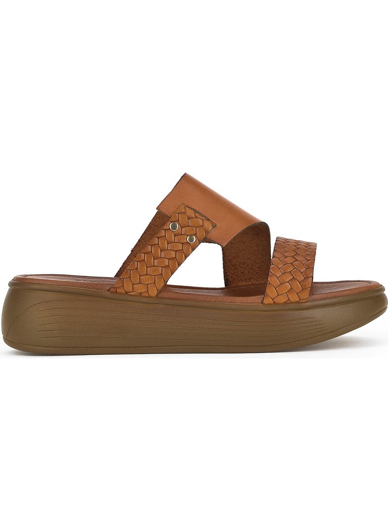 Women's Leather Slippers 1311010 500 Tan