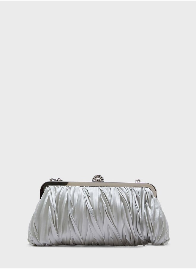 Diamante Clasp Frame Evening Clutch Bag
