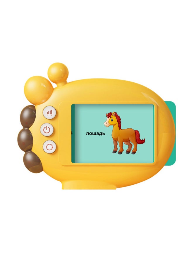 Children's Early Education Russian Giraffe Card Reader 60 Cards 120 Learning Content Student Toys Wholesale-Color:Russian Card Machine