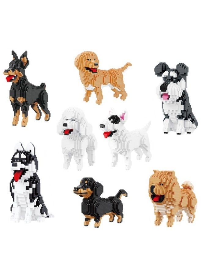 Pet Dog 18391 Labrador Bulldog Shirari Koki Husky Healing Cute Pet Building Blocks-Color:18242 Schnarry