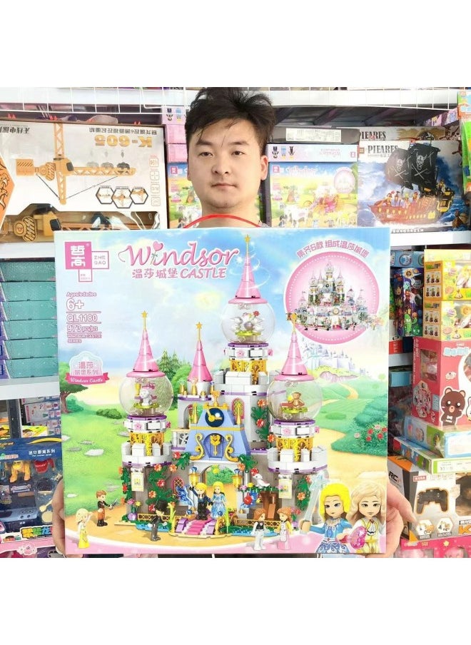 Girls' Collection And Insertion Building Blocks Toy City Garden Street View Shoe Shop Candy Shop Educational Institution Points Gift-Color:Island Travels