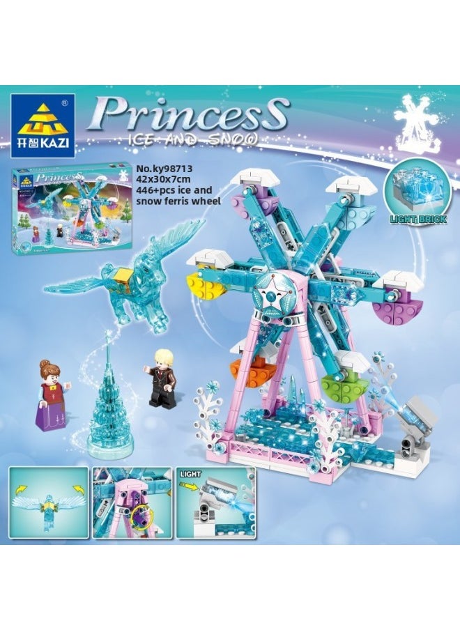 Girls' Collection And Insertion Building Blocks Toy City Garden Street View Shoe Shop Candy Shop Educational Institution Points Gift-Color:Island Travels