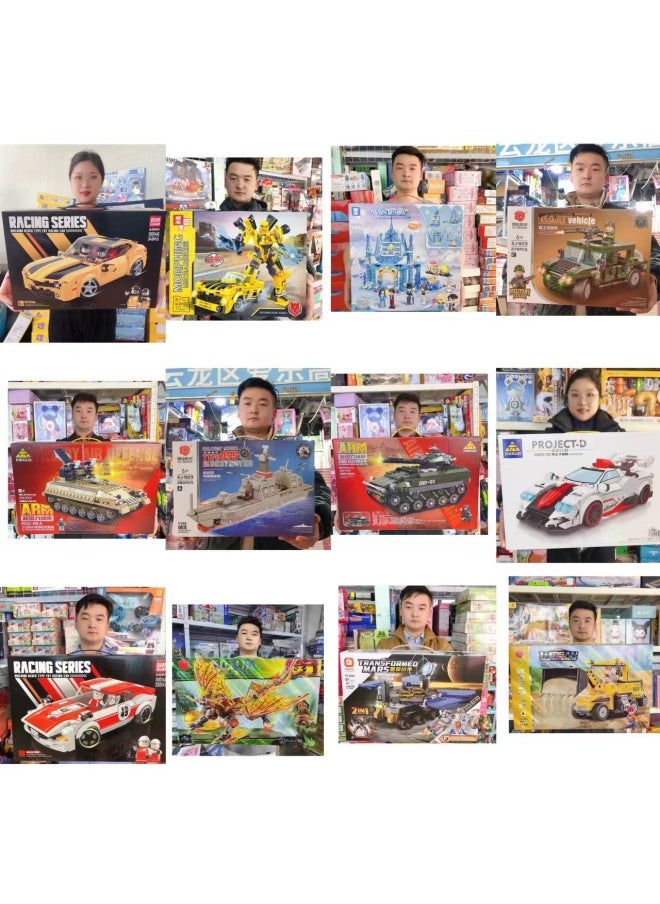 Puzzle Assembly Building Blocks Toy Car Gift Box Racing Building Blocks Toy Car Education And Training Institutions Enrollment Continued Gifts-Color:Light Car Model Building Blocks .. (when Out Of Stock, A Variety Of Car Models Are Randomly Distributed At The Same Price)
