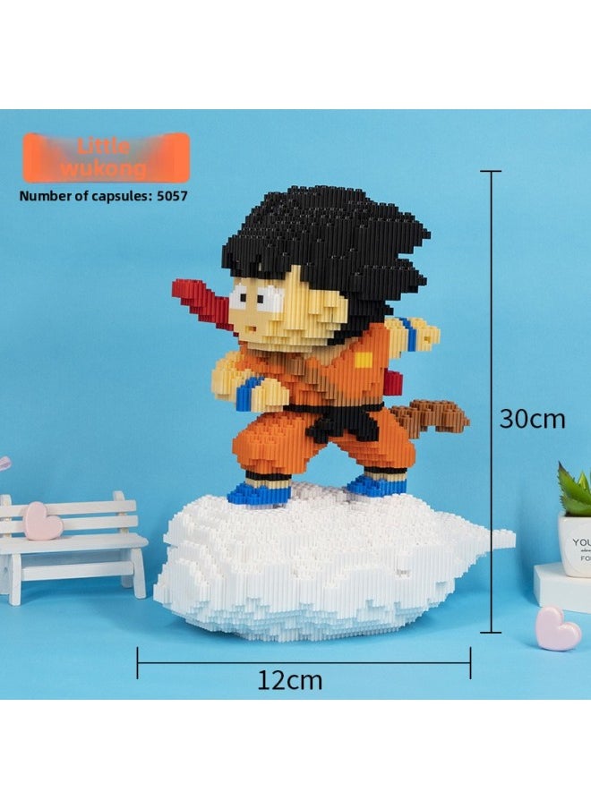 Pagoda Particles Assembled Toys Adult Dragon Ball Building Blocks Ornaments Pagoda Building Blocks Goku Building Blocks Available For Hair-Color:6380 Goku-Specifications:28/32/8