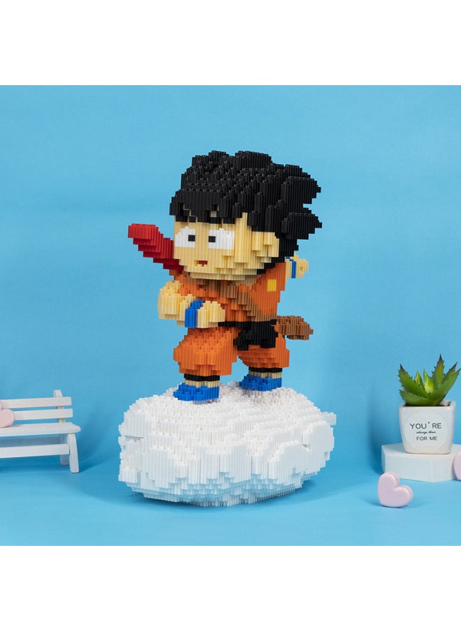 Pagoda Particles Assembled Toys Adult Dragon Ball Building Blocks Ornaments Pagoda Building Blocks Goku Building Blocks Available For Hair-Color:6380 Goku-Specifications:28/32/8