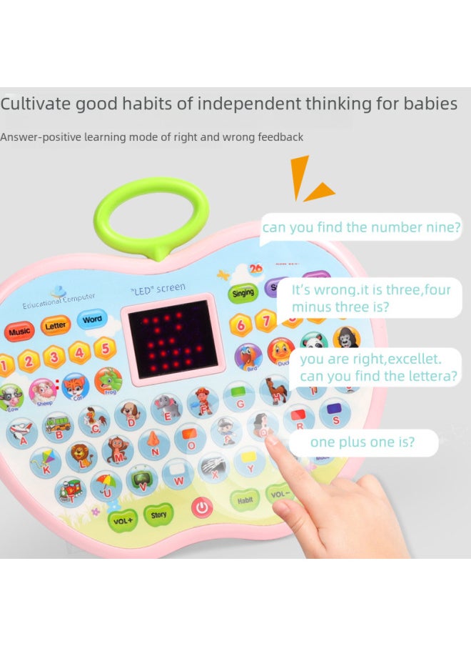 Children's Educational Learning For Apple Tablet Story Machine Big Content Story Learning Machine Educational Early Education Toys-Color:Cartoon Learning Machine (Rose Pink)