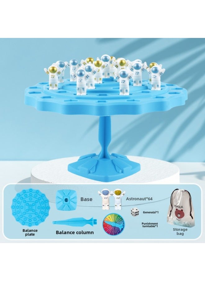 Shake Sound Explosions Children's Balance Astronaut Frog Balance Tree Stacking Music Benefit Intelligence Early Education Game Desktop Battle-color:Balance Spaceman-Blue (64 Spaceman)