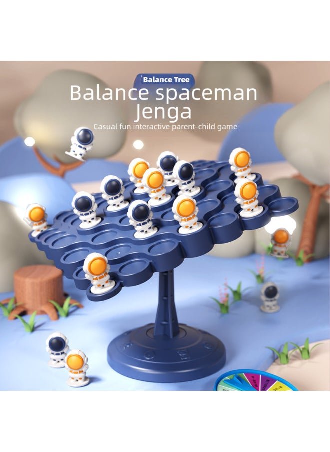 Astronaut Balance Game Desktop Toy Stacking Fun Educational Parent-child Interaction Children's Play Space Adventure-Color:50 Little Frogs + Balance Table + Punishment Plate + Storage Bag + Dice ]