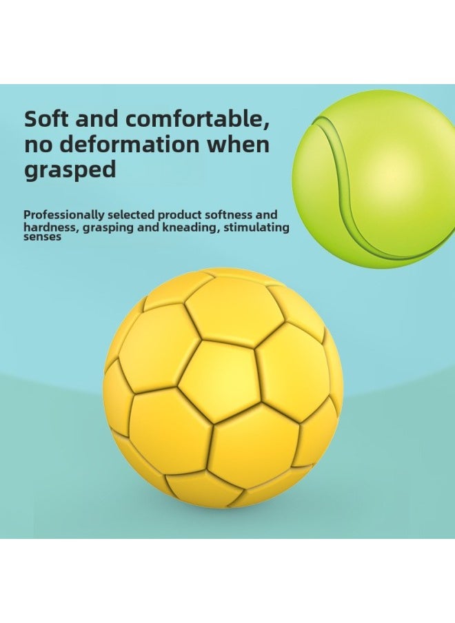 Baby Baby Colorful Soft Rubber Ball 0-3 Years Old Hand Catch Ball Gift 6-piece Set Touch Ball Gift Box-Color:Colorful Soft Rubber Ball 657-33 ]