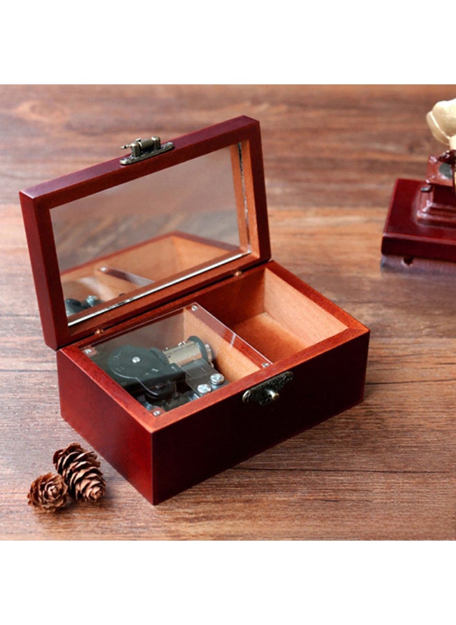 Feige Retro Music Box Classical Wooden Mechanical Clockwork Music Box Jewelry Box Jewelry Box Creative Small Gift-Color:07 Music Pink Panther Jewelry Box-Size:1