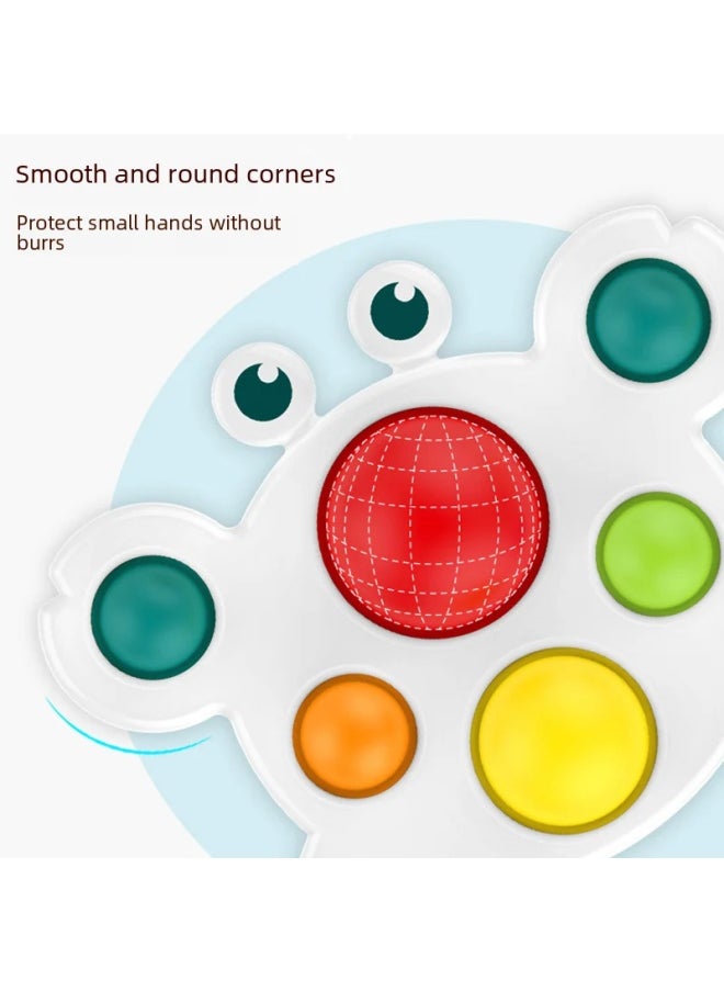 Baby Early Education Intelligence Hand Grab Board Soothing Exercise Toy Plastic Material For Coordination Flexibility-Color:Touch Ball-[Turtle]]