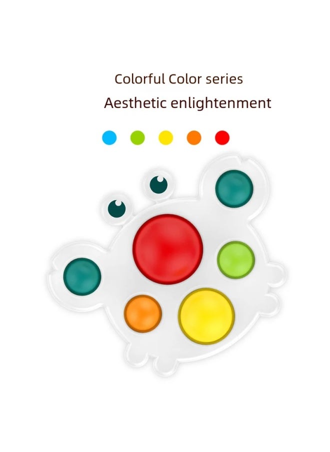 Baby Early Education Intelligence Hand Grab Board Soothing Exercise Toy Plastic Material For Coordination Flexibility-Color:Touch Ball-[Turtle]]