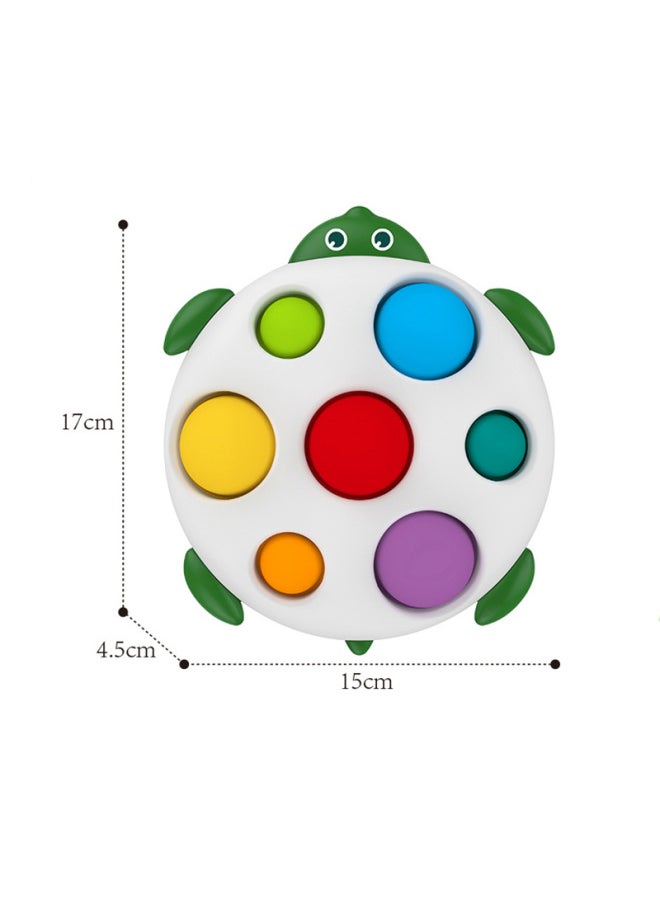Baby Early Education Intelligence Hand Grab Board Soothing Exercise Toy Plastic Material For Coordination Flexibility-Color:Touch Ball-[Turtle]]